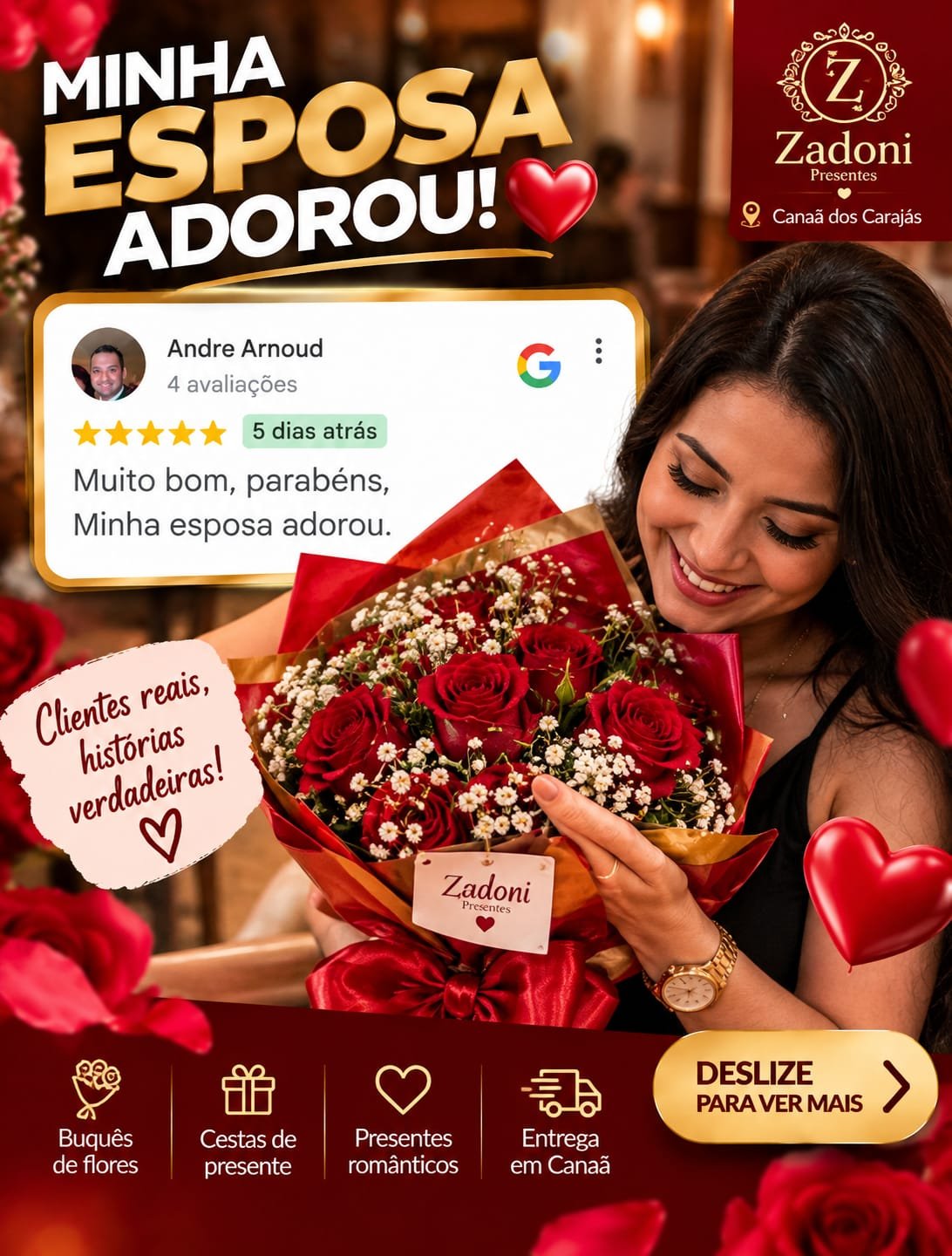 Arte da Zadoni com depoimento de Andre Arnoud
