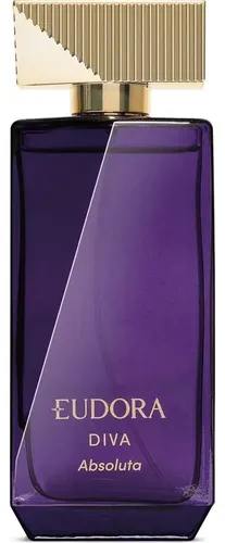 Frasco roxo da colônia feminina Eudora Diva Absoluta de 100 ml