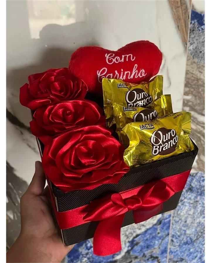 Kit romantico com chocolates
